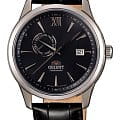 Orient Orient AL00005B (FAL00005B)  AL00005B механические мужские часы черный циферблат, браслет кожаный — вид спереди